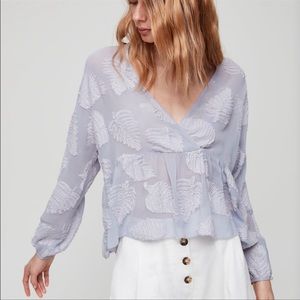 Aritzia Wilfred Augustine Peplum Blouse Size Small